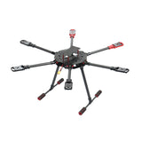 Saker610 610mm  / Saker675 675mm6-axis Carbon Fiber Folding Rack DIY RC Drone Hexacopter Frame Kit with Landing skid Motor Mount