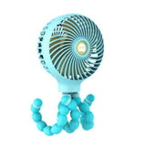 USB With Lamp Octopus Deformation Bracket Fan Silent Handheld Durable Fan Portable Bladeless Neck-mounted