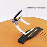 Blue and White Porcelain Guitar Capo,Pick Bag,Guitar Diacritical Clip for Acoustic Guitar,Ukulele,Acoustic Guitar Picks