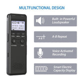 V30 64GB Digital Voice Activated Recorders HD Audio Sound Recording Portable Recorder HiFi MP3 Players