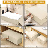 2 PCS Clothing Storage Bag With Handles,Large-Capacity Foldable Under Bed Storage Box,For Blankets,Pillows,Quilts