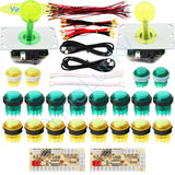 2 players joysticks kit with LED Arcade joystick 5V led buttons USB code control board for game console