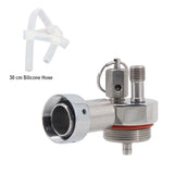 Stainless Mini Keg Beer Spear Fit US Beer Faucet Works 2/3.6/4L Kegs Include 30cm Silicone Hose, NO Faucet No CO2 Regulator
