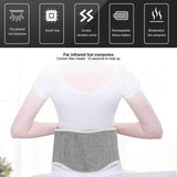 Heated Waist Belt Pain Relief Hot Compress Electric Lumbar Massage Belt 220V Vibration Waist Massage Belt Felt surface
