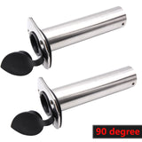 2X 30 Degree Stainless Steel Flush Mount Fishing Rod Holder boat rod holders For marine boat yacht accessories
