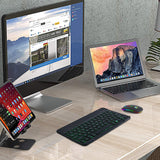 RGB Bluetooth Keyboard And Mouse Set Russian Spainish Wireless Keyboard Mouse Combo Rechargeable RGB Mouse For ipad Laptop