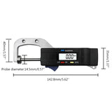 Digital Horizontal Thickness Gauge 0.01mm Jewelry Pearl Ruler Round Diameter 67JE