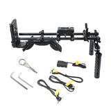 HDRIG Pro Shoulder Mount Bracket With Manfrotto Base Plate And Rosette Cheese Handle V-Lock Mount Power Adapter Lens Holder