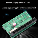 Server Power Supply 6Pin 12V GPU/PSU Breakout Board and 9Pcs 18AWG 6 Pin to 6+2 Pin Power Cables for Miner Mining