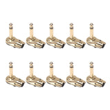 10Pcs 90Degree Right Angle 6.35 mm Mono 2 Pole Jack Plug 6.35mm Guitar Phono Pancake 1/4 Inch Connector