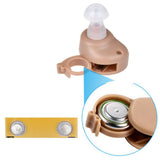 K80 Ear Hearing Aid Sound Amplifier with Ear Wax Spoon Cleaning Brush Battery Storage Case for Adults & Seniors