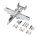 1211pcs A10 Thunderbolt II Attack Aircraft Building Block Model Compatible with Puzzle Assembly Fighter Toy Brick for Child