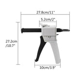 Manual Caulking Gun Dispenser 50ml 2 Component AB Epoxy Sealant Glue Gun Applicator Glue Adhensive Squeeze Mixed 1:1 2:1