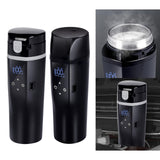 Electric Car Kettle Heater 12 Display 450ml  Portable Fits for Travel Camping Truck Boat Drinking