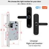 YiToo S3 WIFI Fingerprint Lock Waterproof Biometric Smart Door Lock With Tuya APP Remotely / Rfid Card / Password /Key Unlock