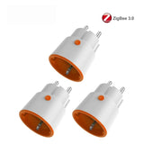16A Tuya ZigBee 3.0 Smart Power Plug EU Smart Socket Energy Monitor Outlet Wireless Voice Remote Control Alexa Google Home