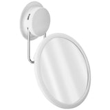 Practical Easy Install Stainless Steel Cosmetic Bath Mirror Free Punch Powerful Suction Cup Make Up 360 Rotation Detachable