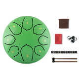 tongue Drum 6 Inch Steel Tongue Drum Set 8 Tune Hand Drum Pad Tank Sticks Carrying Bag Percussion Instruments Accessories