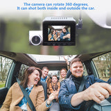 Car Auto Black Dash Cam WiFi V50 4K Dashboard Camera with 2.0 inch IPS Screen 360 Rotatable Lens G-Sensor Car Electronics