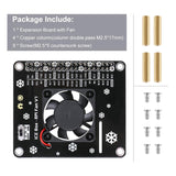 For Raspberry Pi 4B Cooling Fan, for Raspberry Pi 4B Heatsink, for Raspberry Pi 4B GPIO Expansion Board DC5V 0.2A