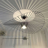 Modern Straw Hat Pendant Light  Hanging lustre lamp Nordic Minimalist Creative for Dining Living Bedroom Bar Cafe Room