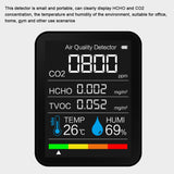 Portable Air Quality Detector Digital Temperature Humidity Sensor Tester CO2 Carbon Dioxide TVOC Formaldehyde HCHO Detector New