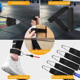 Resistance Bands Set Workout Exercise Bands with Door Anchor, Handles and Leg Ankle Straps for Men Women Home Fitness