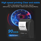 58mm Portable Mini Thermal Receipt Printer USB &amp; BT Connection Wireless Printer High Speed Compatible with iOS Android Windows