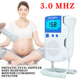 LCD Ultrasonic  3.0MHz Prenatal Fetal Doppler Baby Heart Rate Detector Heartbeat Monitor For Pregnant Women US Stock