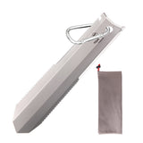 TOMSHOO Titanium Garden Hand Serrated Shovel Outdoor Camping Shovel Hiking Backpacking Trowel with Clip