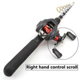 1.65m Fishing rod with reel telescopic  Portable Casting Rod and Reels set Travel Outdoor sports Trout  fishing fish Boat pole