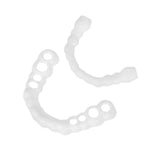 Wholesale 10 Sets False Teeth Smile Veneers Silicone Whitening Fake Tooth Smile Veneer Cosmetic Denture Brace Cover Upper Lower