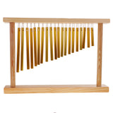 Durable 20-tone Handcraft Windchime Bar Chime W/ Wood Stand 38.5 X 27cm