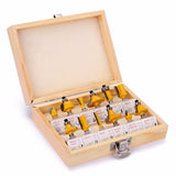 12pcs 8mm Milling Cutter Router Bit Set Straight Wood Cutter Carbide Shank Mill Trimming Engraving Cutting Tools for Woodworking