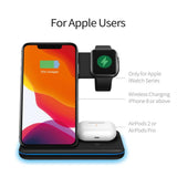 15w 3-in-1 Wireless Charger Type C Fast Charging Dock Station Compatible Fit For Iphone Iwatch Airpods