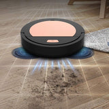 Smart Robot Vacuum Cleaner Strong Suction USB Charging Cleaning Hard Floor and Carpet Smart Sweeper Black