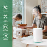 Aromacare USB Aromatherapy diffuser Ultrasonic Air Humidifier Small Air freshener BPA Free with 7 color Lights for Room Home Car