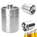 2L Stainless Steel Home Brew Mini Keg Growler Wine Beer Brewing DIY Making Tool