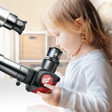 Telescope High Clear Astronomical Refracting Science Teaching Toy with 20X 30X 40X Magnification Eyepieces Tripod for Children