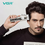 VGR professional all metal  LED display  hair trimmer for men electric barber hair clipper rechargeable hair cutting machine