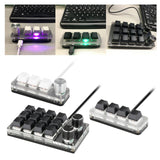 Mini Mechanical Gaming Keypad, USB Wired RGB Backlit Macro Programmable Keys Hot Swap Portable Standard Keyboard for Windows