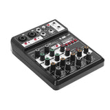 Sound Card 4 Channel Studio DJ Music Recording Multifunction Portable Home Computer Playback Live Streaming Audio Mixer