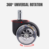 5pcs/pack 2inch Furniture For Carpet Home Office Chair Caster Smoother 360 Degree Rotation Hardware Wooden Floor Quieter
