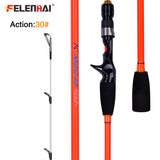 FELENHAI Jigging Casting Fishing Sea Ocean Rod 1.55 1.65 1.7 1.8m 30T Carbon Fiber Lure 50g 80g 200g Saltwater Boat Jigger Pole