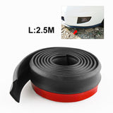 2.5M Universal Car Front Rear Side Bumper Lip Splitter Rubber Protector Body Spoiler Valance Chin Rubber Car Bumper Lip