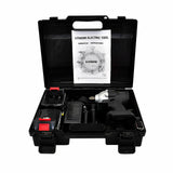 21V 1/2''Cordless Electric Impact Wrench Gun Driver Li-ion Battery Power tool Electric Wrench with 2 Batteries Black