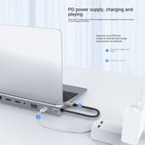 12 In 1 USB C Hub Type C Adapter USB C HUB Dual HDMI-Compatible 4K With Rj45 VGA Audio SD TF PD Port For  Pro