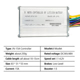 Ebike for JN 15A Square Wave SM with Light Controller GD06 Display for 36V/48V 250W/350W Electric Bike Conversion