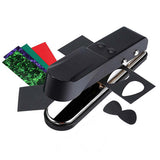 Guitar Pick Punch with Internal Strong &amp; Elastic Spring Include Leather Pick Holder 27 Pick Strips DIY Pick Maker Gift 2 Types