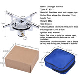 Outdoor Cooking Camping Gas Stove Burner BBQ Picnic Stainless Steel Mini Hiking Disc Type Furnace